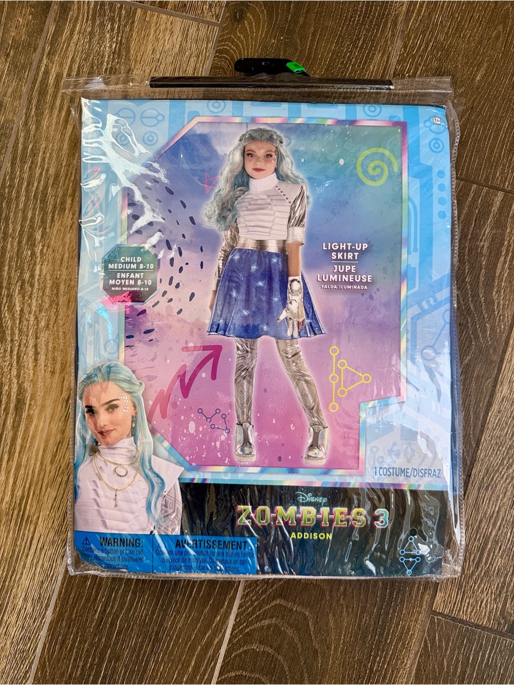 Disney Zombies 3 Girls’ Light-Up Addison Alien Costume and Wig Bundle—Medium - Picture 3 of 14